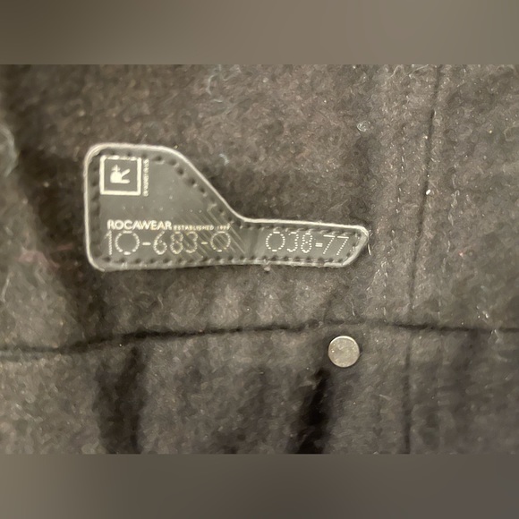 Rocawear Wool Blend Coat Black Mens XL - Picture 3 of 6